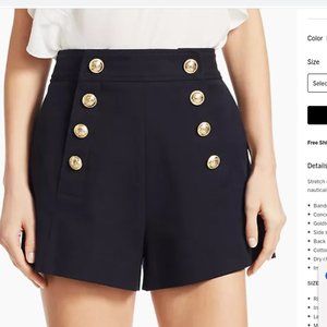 Derek Lam 10 Crosby Robertson Stretch Twill Shorts Size 8 New NO TAGS